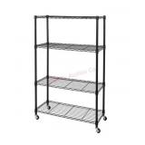 Seville classics 4 tier wire shelving with wheels