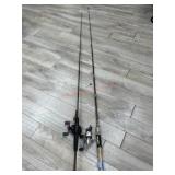 Rod with Shimano reel and Blackmax rod with