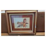 16x20 Wood frame with Squirrel water color Signed