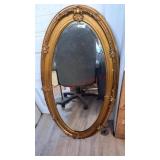 42 inch oval Framed wall mirror
