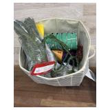Tote of craft items