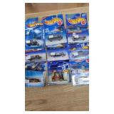 Flat of 9  Hotwheels cars