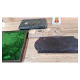 Flat of wood and marble figure bases