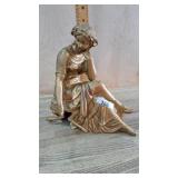 Thinking woman clock topper