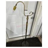 Brass floor lamp with no shade