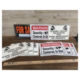 Closed circuit and security camera signs