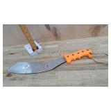 Orange handle cutting blade