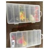 2 Small tackle boxes with tackle
