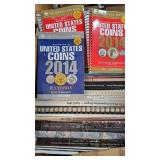 Box lot of coin guides and collectors books