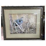32x36 Framed Bird in field print