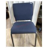 Blue stack chair