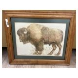 6 Various size old framed prints