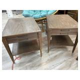 Pair of end tables with drawers