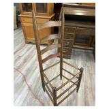 Ladder back chair with no seat