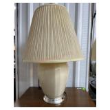 Cream table lamp with white shade