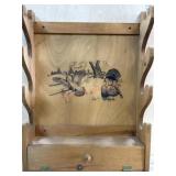 Wood wall mount gun display
