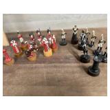 Box of metal soldier chess pieces