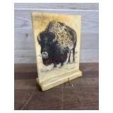 Bison carving on Soap stone