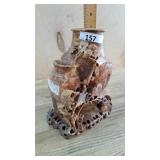 Soap stone vase with ivy