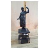 Clock topper with woman
