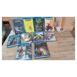 Flat of Hardy Boys hard back books