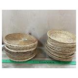Wicker paper plate holders