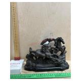 Stampede horses metal figure on base
