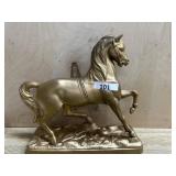 Gold metal Horse clock topper