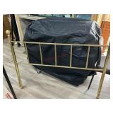 Brass color full size head board and frame