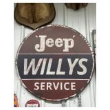30ï¿½ Willyï¿½s Jeep service metal repop advertising