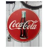36ï¿½ Coca Cola metal repop advertising sign