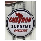 16ï¿½ chevron supreme gasoline metal repop button