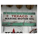 51x23 Texaco marine motor oil metal repop
