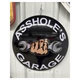 16ï¿½ metal garage button advertising sign
