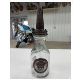 14ï¿½ olizum glass vintage oil bottle