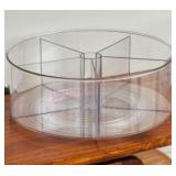 Clear Rotating Organizer with Dividers