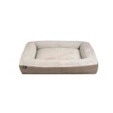 Plush Rectangular Pet Bed with Cushion