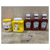 Condiment Assortment: Ketchup, Mustard, and Mayo