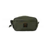 Filson Green Canvas Travel Pouch With Leather Trim