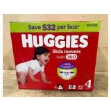 Huggies Little Movers Diapers, Size 4, 160 Ct