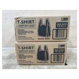 Black T-Shirt Carry-Out Bags, 1000 Count