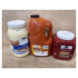 Condiment Trio: Mayonnaise, Hot Sauce, Ketchup