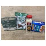 Food Items Including Chicken, Gravy