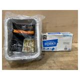 Steam Table Pans and Clear Forks Set