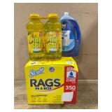 Cleaning Supplies Bundle With Rags and Cleaners