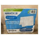 Marathon Interfold Napkins, 3000 Count