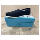 TOMS Black Canvas Alpargata Shoes, Size 8.5
