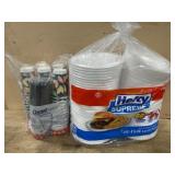 Hefty Plates and Chinet Cups Set