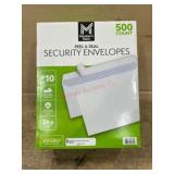 Peel and Seal Security Envelopes, 500 Count