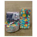 Nylon Flag And Summer-Themed Dishware Set